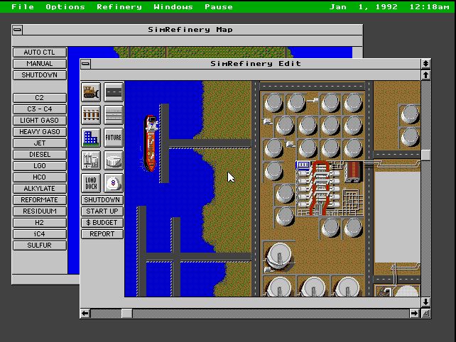 Capture d'écran SimRefinery Capture d'écran SimRefinery