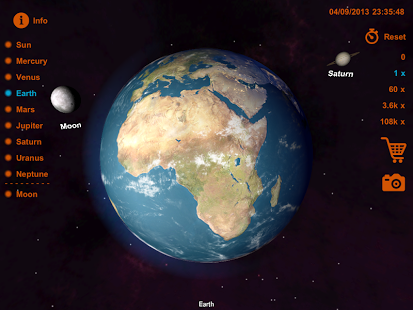 Capture d'écran Solar System 3D