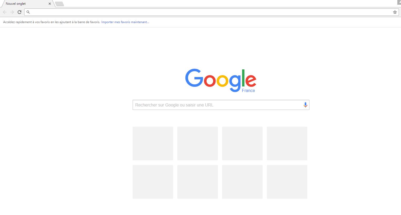 Capture d'écran Google Chrome