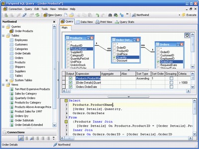 Capture d'écran FlySpeed SQL Query 3.2.5.1