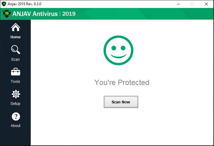 Capture d'écran ANJAV Antivirus 2019 Capture d'écran ANJAV Antivirus 2019