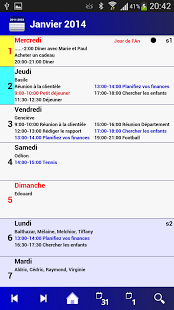 Capture d'écran Calendrier français/fr