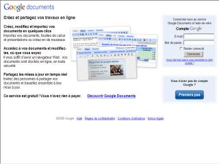 Capture d'écran Google Documents Capture d'écran Google Documents
