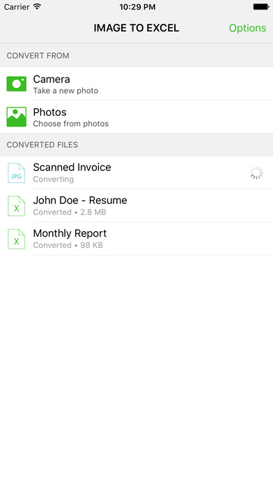 Capture d'écran Image to Excel Converter Capture d'écran Image to Excel Converter