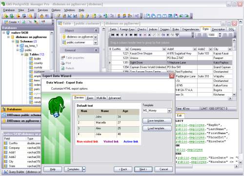 Capture d'écran EMS PostgreSQL Manager Lite Capture d'écran EMS PostgreSQL Manager Lite