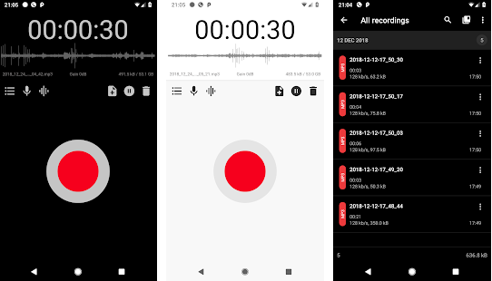Capture d'écran ASR Voice Recorder Android Capture d'écran ASR Voice Recorder Android