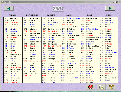 Capture d'écran CALENDAR Capture d'écran CALENDAR