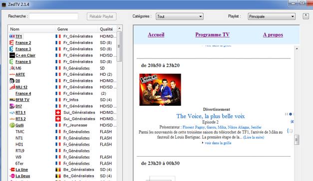 Capture d'écran ZedTV Capture d'écran ZedTV