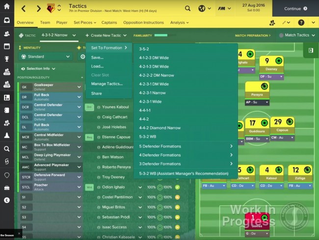 Capture d'écran Football Manager 2017 Capture d'écran Football Manager 2017