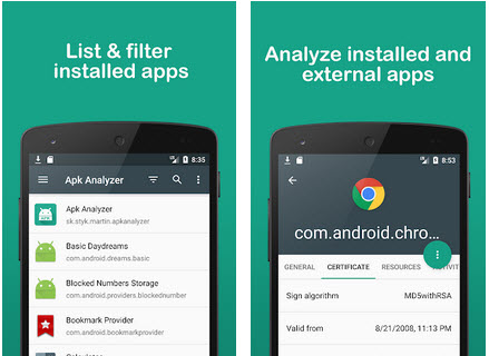 Capture d'écran APK Analyzer Android Capture d'écran APK Analyzer Android