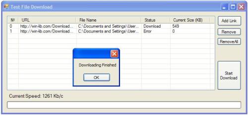 Capture d'écran File Downloader ActiveX