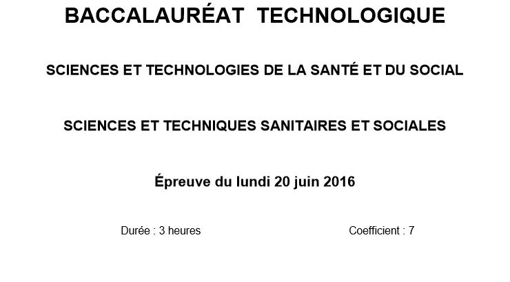 Capture d'écran Bac 2016 ST2S Capture d'écran Bac 2016 ST2S
