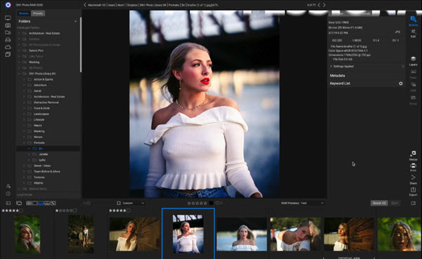 Capture d'écran ON1 Photo RAW 2020 Mac Capture d'écran ON1 Photo RAW 2020 Mac