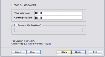 Capture d'écran Folder Password Capture d'écran Folder Password
