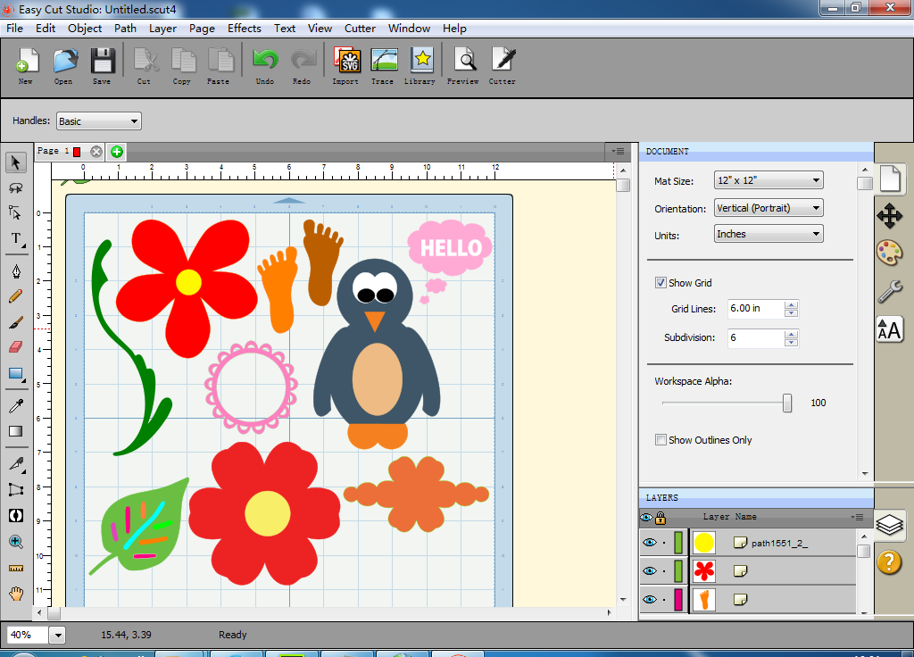 Capture d'écran Easy Cut Studio for Windows v4.0.9.9 Capture d'écran Easy Cut Studio for Windows v4.0.9.9