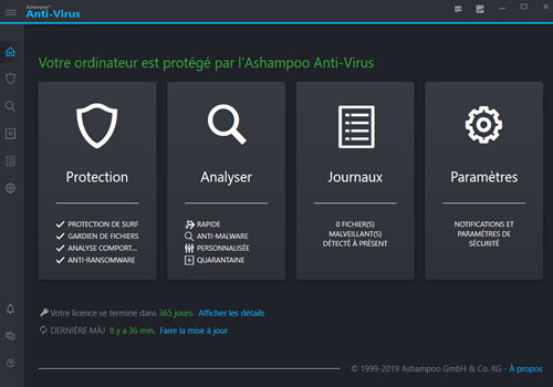 Capture d'écran Ashampoo Anti-virus Capture d'écran Ashampoo Anti-virus