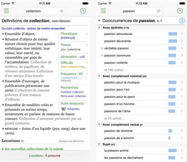 Capture d'écran Antidote Mobile iOS Capture d'écran Antidote Mobile iOS