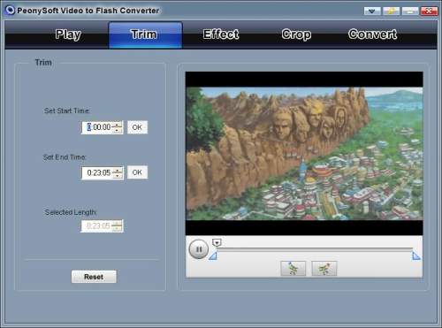 Capture d'écran PeonySoft Video to Flash Converter