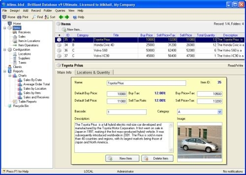 Capture d'écran Brilliant Database Ultimate Capture d'écran Brilliant Database Ultimate