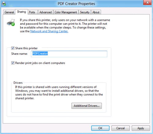 Capture d'écran PDF Server for Windows 2012