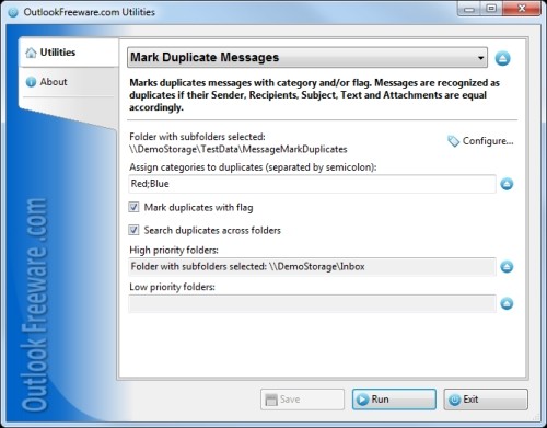 Capture d'écran Mark Duplicate Messages in Outlook