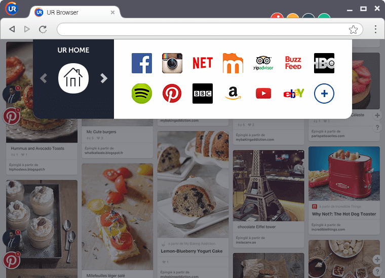 Capture d'écran UR Browser Capture d'écran UR Browser