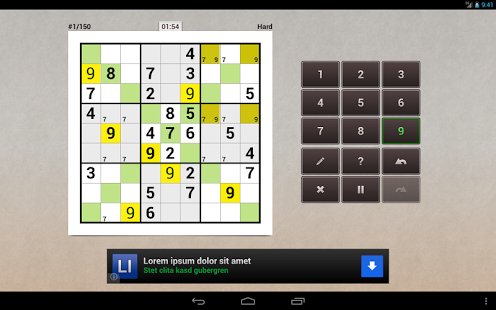 Capture d'écran Andoku Sudoku 2 Free