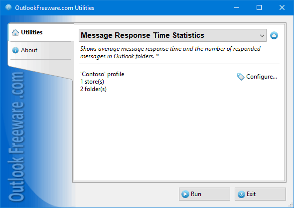 Capture d'écran Message Response Time Statistics
