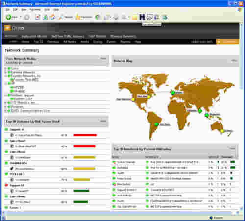 Capture d'écran Orion Network Performance Monitor