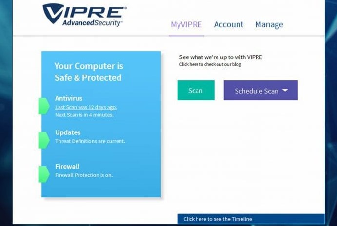 Capture d'écran Vipre Advanced Security pour Mac Capture d'écran Vipre Advanced Security pour Mac