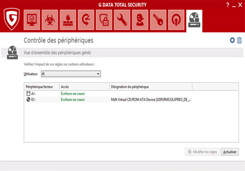 Capture d'écran G DATA TotalProtection Capture d'écran G DATA TotalProtection