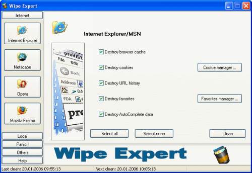 Capture d'écran Wipe Expert Capture d'écran Wipe Expert