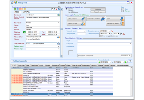 Capture d'écran DOVAX Gestion commerciale Capture d'écran DOVAX Gestion commerciale