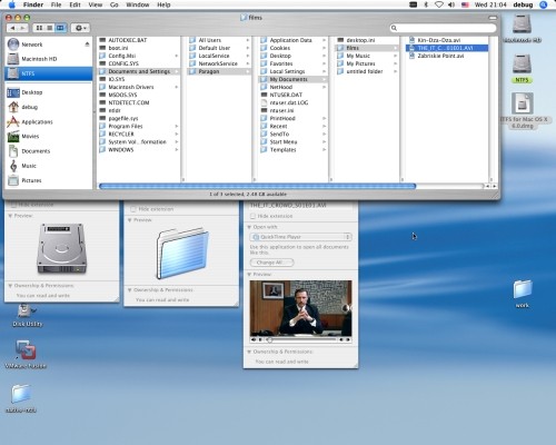 Capture d'écran Pqrqgon NTFS for Mac OS X Capture d'écran Pqrqgon NTFS for Mac OS X
