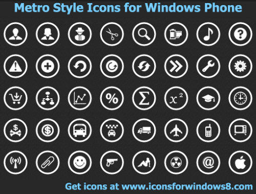 Capture d'écran Metro Style Icons for Windows Phone