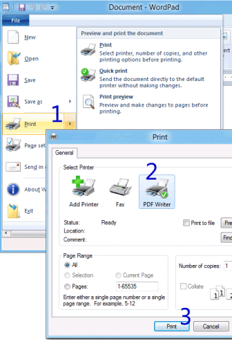 Capture d'écran PDF Writer for Windows 8
