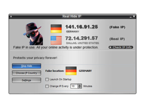 Capture d'écran Real Hide IP Capture d'écran Real Hide IP