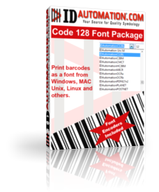 Capture d'écran IDAutomation Code 128 Barcode Fonts