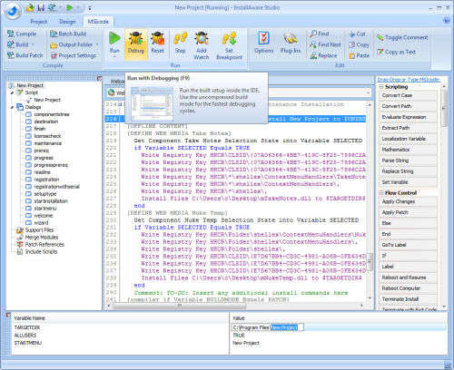 Capture d'écran InstallAware Studio for Windows Installer