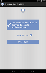 Capture d'écran Free Antivirus Pro 2015