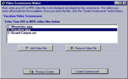 Capture d'écran Video Screensaver Maker