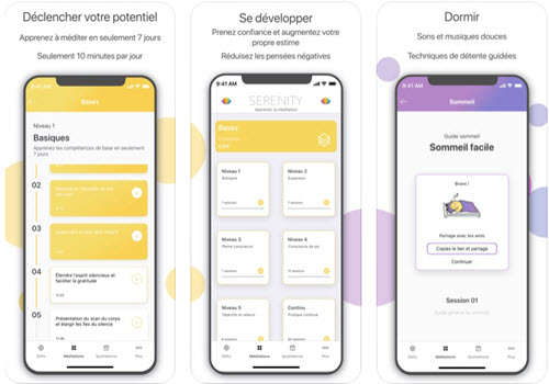Capture d'écran Serenity : méditation guidée iOS Capture d'écran Serenity : méditation guidée iOS