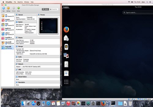 Capture d'écran VirtualBox Capture d'écran VirtualBox