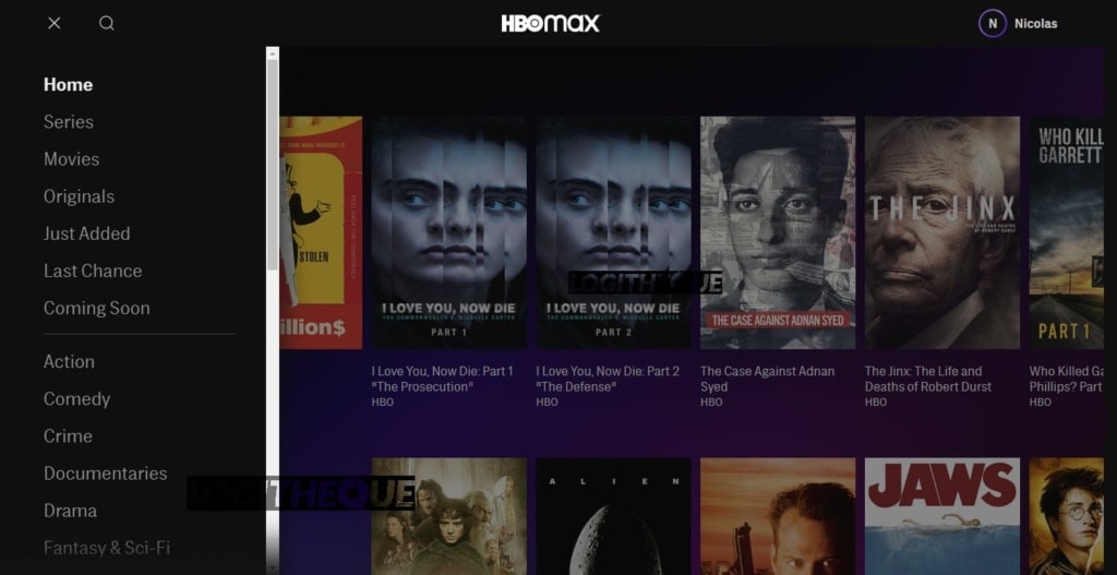 Menu HBO