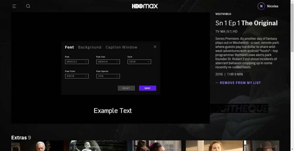 Subtitle from HBO