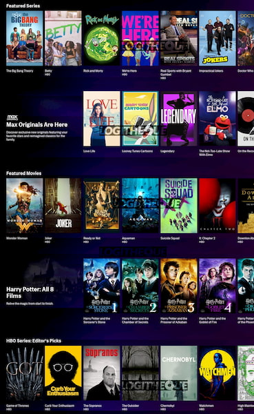 HBO max Home