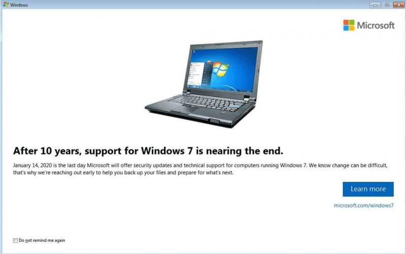 WINDOWS 7 VOUS PRÉVIENT QU'IL EST TEMPS DE L'ABANDONNER After-10-years-windows-7-support-end