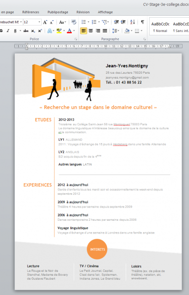 exemple cv analyste informatique   82