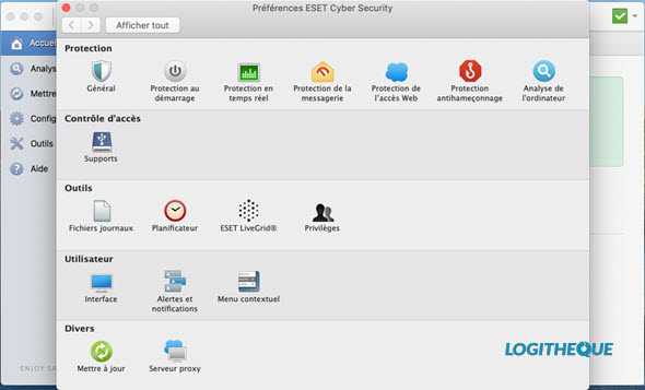 TEST ANTIVIRUS MAC : ESET CYBER SECURITY EDITION 2020 ESET%20param%C3%A8tres