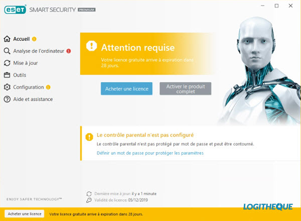 TEST ANTIVIRUS : ESET SMART SECURITY PREMIUM 2020 Interface